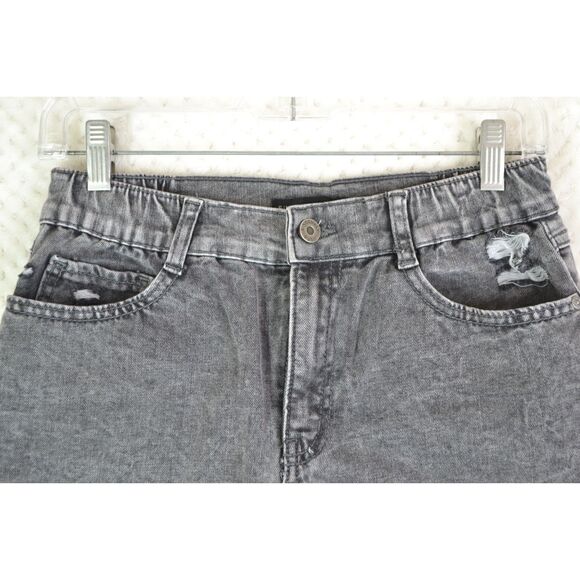 Sincerely Jules Women's 5/27 Black Acid Washed Jean Shorts - Picture 6 of 15